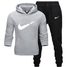 Charger l'image dans la galerie, 2019 BrandTrack suit Fashion Men Sportswear  Two Piece Sets All Cotton Thick hoodie+Pants Tracksuit Male Sets
