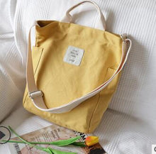 Cargar imagen en el visor de la galería, 2019 Korean Canvas Shoulder Bag Zipper Luxury Women Bags Designer Women Messenger Bag Female Simple Handbag Letter Printing tote