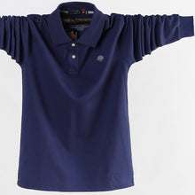 गैलरी व्यूवर में इमेज लोड करें, 2019 Men Polo Shirt Men&#39;s Business Work Casual Cotton Male Top Tees Autumn Long Sleeve Turn-down Collar Polo Shirt Plus Size 5XL