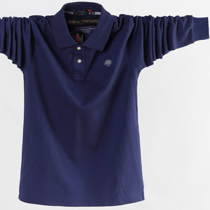 2019 Men Polo Shirt Men's Business Work Casual Cotton Male Top Tees Autumn Long Sleeve Turn-down Collar Polo Shirt Plus Size 5XL