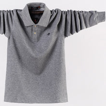 Charger l&#39;image dans la galerie, 2019 Men Polo Shirt Men&#39;s Business Work Casual Cotton Male Top Tees Autumn Long Sleeve Turn-down Collar Polo Shirt Plus Size 5XL