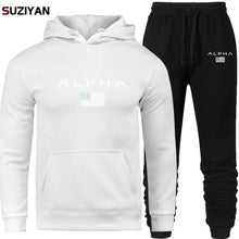 Cargar imagen en el visor de la galería, Men&#39;s Sets Hoodie And Pants Sweatsuit Male Sportswear Tracksuit Men Set 2019 Brand Sporting Suit Track Sweat Print AlpJackets