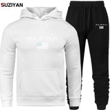 Men's Sets Hoodie And Pants Sweatsuit Male Sportswear Tracksuit Men Set 2019 Brand Sporting Suit Track Sweat Print AlpJackets