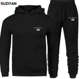 Men's Sets Hoodie And Pants Sweatsuit Male Sportswear Tracksuit Men Set 2019 Brand Sporting Suit Track Sweat Print AlpJackets
