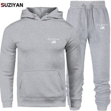 Cargar imagen en el visor de la galería, Men&#39;s Sets Hoodie And Pants Sweatsuit Male Sportswear Tracksuit Men Set 2019 Brand Sporting Suit Track Sweat Print AlpJackets