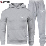 Men's Sets Hoodie And Pants Sweatsuit Male Sportswear Tracksuit Men Set 2019 Brand Sporting Suit Track Sweat Print AlpJackets