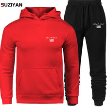 Load image into Gallery viewer, Men&#39;s Sets Hoodie And Pants Sweatsuit Male Sportswear Tracksuit Men Set 2019 Brand Sporting Suit Track Sweat Print AlpJackets
