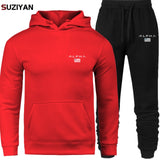 Men's Sets Hoodie And Pants Sweatsuit Male Sportswear Tracksuit Men Set 2019 Brand Sporting Suit Track Sweat Print AlpJackets