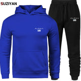 Men's Sets Hoodie And Pants Sweatsuit Male Sportswear Tracksuit Men Set 2019 Brand Sporting Suit Track Sweat Print AlpJackets