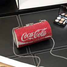 Load image into Gallery viewer, Creative Cans Diamonds Women Shoulder Bags Designer Cola Can Shape Chains Female Crossbody Bags Chic Ladies Evening Clutch Purse