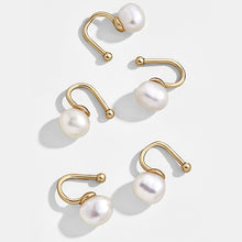 गैलरी व्यूवर में इमेज लोड करें, Bohemian Imitation Pearls Ear Cuff For Women Girl Trendy Round Small Clip Earrings NO Piercing Gold Metal Wedding Jewelry Bijoux