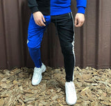 Litthing Men Sets Fashion Autumn Winter Patchwork Jacket Sporting Suit Hoodies+Sweatpants 2 Pieces Sets Slim Tracksuit Clothing