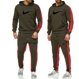 Brand Tracksuit men thermal underwear Men Sportswear Sets Fleece Thick hoodie+Pants Sporting Suit Malechandal hombre New 2019