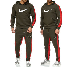 Carica l&#39;immagine nel visualizzatore di Gallery, Brand Tracksuit men thermal underwear Men Sportswear Sets Fleece Thick hoodie+Pants Sporting Suit Malechandal hombre New 2019
