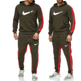 Brand Tracksuit men thermal underwear Men Sportswear Sets Fleece Thick hoodie+Pants Sporting Suit Malechandal hombre New 2019