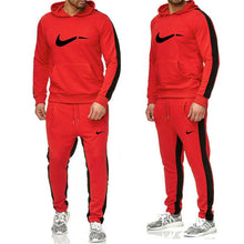 Carica l&#39;immagine nel visualizzatore di Gallery, Brand Tracksuit men thermal underwear Men Sportswear Sets Fleece Thick hoodie+Pants Sporting Suit Malechandal hombre New 2019