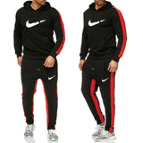Brand Tracksuit men thermal underwear Men Sportswear Sets Fleece Thick hoodie+Pants Sporting Suit Malechandal hombre New 2019