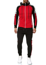 Carica l&#39;immagine nel visualizzatore di Gallery, 5XL Big Size Mens Tracksuits 2019 Men&#39;s Clothing Hoodies Red Stripe Sport Tracksuit Men Set Casual Tracksuit Men Sweat New