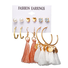 Cargar imagen en el visor de la galería, 17KM Tassel Acrylic Earrings For Women Bohemian Earrings Set Big Geometric Drop Earring 2019 Brincos Female DIY Fashion Jewelry