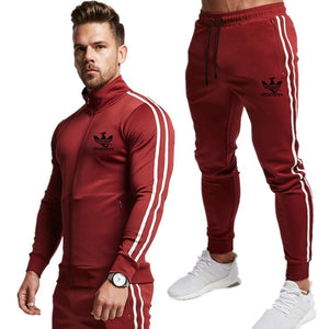 High quality Men Sportwear Suit Sweatshirt Tracksuit Without Hoodie Men Casual Active Suit Zipper Outwear 2PC Jacket+Pants Sets