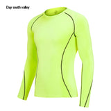 2019 winter for Men rash guard kit   Men Long Sleeve T-Shirt + trousers   MMA Compressed Clothing thermal underwear Men  S-XXXL