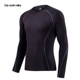2019 winter for Men rash guard kit   Men Long Sleeve T-Shirt + trousers   MMA Compressed Clothing thermal underwear Men  S-XXXL