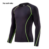 2019 winter for Men rash guard kit   Men Long Sleeve T-Shirt + trousers   MMA Compressed Clothing thermal underwear Men  S-XXXL