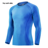 2019 winter for Men rash guard kit   Men Long Sleeve T-Shirt + trousers   MMA Compressed Clothing thermal underwear Men  S-XXXL