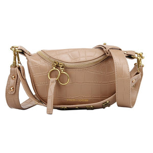 CCRXRQ Alligator Women Handbags High Quality PU Leather Ladies Shoulder Bags Brand Designer Crossbody Bag Chain Saddle Chest Bag