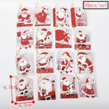 36pcs/lot Christmas Card Pendant Santa Claus Greeting Cards Kids New Year Postcard Gift Card Xmas Thanks Cards For Xms Day