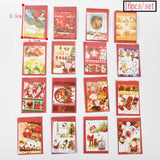 36pcs/lot Christmas Card Pendant Santa Claus Greeting Cards Kids New Year Postcard Gift Card Xmas Thanks Cards For Xms Day