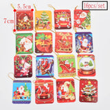 36pcs/lot Christmas Card Pendant Santa Claus Greeting Cards Kids New Year Postcard Gift Card Xmas Thanks Cards For Xms Day