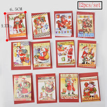 गैलरी व्यूवर में इमेज लोड करें, 36pcs/lot Christmas Card Pendant Santa Claus Greeting Cards Kids New Year Postcard Gift Card Xmas Thanks Cards For Xms Day