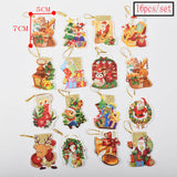 36pcs/lot Christmas Card Pendant Santa Claus Greeting Cards Kids New Year Postcard Gift Card Xmas Thanks Cards For Xms Day