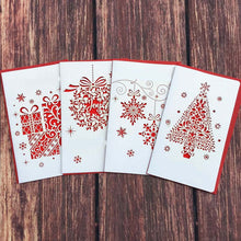Cargar imagen en el visor de la galería, Chinese Style Paper Cutting Merry Christmas Cards Folding Xmas Blessing Card for New Year Christmas Gift Random Pattern