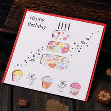 Load image into Gallery viewer, Multicolor Printing Hollow Flowers Plant Greeting Cards for Happy Birthday Party Blessing Message Postcards Gift Card EH009