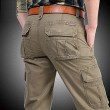 Charger l&#39;image dans la galerie, ICPANS Cargo Pants Mens Cotton Military Multi-pockets Baggy Men Pants Casual Trousers Overalls Army Pants Joggers Size 42 44