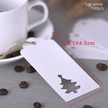 Laden Sie das Bild in den Galerie-Viewer, MEIDDING 100/50pcs Christmas Tree Tag Christmas Party Blessing Card Red White Christmas Tree Gift Hanging Ornament Christmas Tag