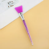 2019 Hot Sale Silicone Face Mask Brush for Facials Hairless Applicator Tools Rhinestone Handle