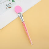 2019 Hot Sale Silicone Face Mask Brush for Facials Hairless Applicator Tools Rhinestone Handle