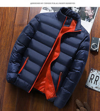 Load image into Gallery viewer, Cool Men Casual Solid color Tops Down jacket 2020 New Autumn Winter Fashion Men Casual Cool Slim-type Men No cap Down jacket