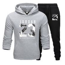 Load image into Gallery viewer, New Men Hoodies Suit Jordan 23 Tracksuit Sweatshirt Suit Fleece Hoodie+Sweat pants Jogging Homme Pullover 3XL Sporting Suit Male