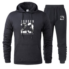 Charger l&#39;image dans la galerie, New Men Hoodies Suit Jordan 23 Tracksuit Sweatshirt Suit Fleece Hoodie+Sweat pants Jogging Homme Pullover 3XL Sporting Suit Male