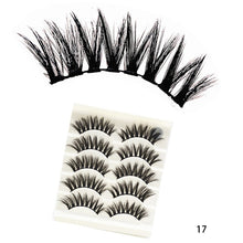 Carica l&#39;immagine nel visualizzatore di Gallery, 5Pairs 3D Faux Mink Hair False Eyelashes Natural/Thick Long Eye Lashes Wispy Fluffy Lashes  Makeup Beauty Extension Tools