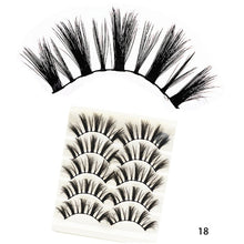 Carica l&#39;immagine nel visualizzatore di Gallery, 5Pairs 3D Faux Mink Hair False Eyelashes Natural/Thick Long Eye Lashes Wispy Fluffy Lashes  Makeup Beauty Extension Tools