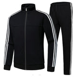 Men Autumn Casual Cotton Sportswear Jacket Sets Tracksuit For Men Teens Spring Fashion 2 Piece Sweatshirt Sweatpants Sets Men