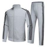 Men Autumn Casual Cotton Sportswear Jacket Sets Tracksuit For Men Teens Spring Fashion 2 Piece Sweatshirt Sweatpants Sets Men