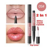 Diamond Liquid Lipstick Matte Red Lip Long Lasting Waterproof Make Up Lip Stick Nude Pink Lips Liner Pencil Gloss Makeup YXL