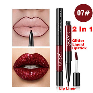 Diamond Liquid Lipstick Matte Red Lip Long Lasting Waterproof Make Up Lip Stick Nude Pink Lips Liner Pencil Gloss Makeup YXL