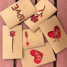 Laden Sie das Bild in den Galerie-Viewer, Happy Birthday Gift Postcard Retro Envelope 3D Pop-up Greeting Card Paper Origami Handmade Valentine\&#39;s Day Cutting